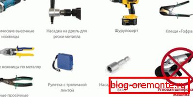 Nástroje pro řezání kovového profilu