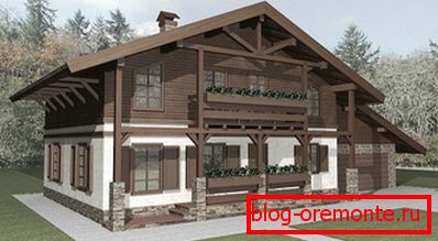 3D uspořádání domu v alpském stylu 3D uspořádání domu v alpském stylu