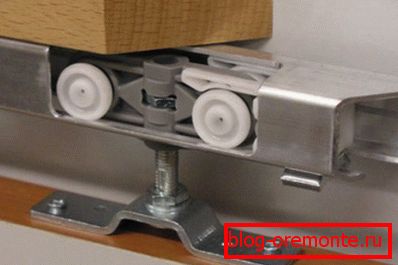 Válečkový mechanismus s upevňovacím šroubem ve vedení