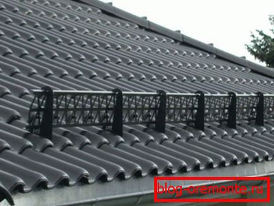 Mřížka proti sněhu pro střechu