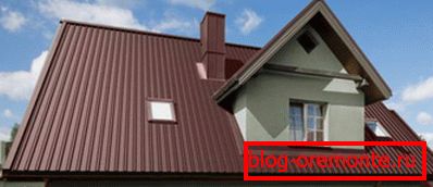 Střecha ložiska profilovaná