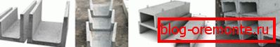 Sortiment betonových výrobků Sortiment betonových výrobků