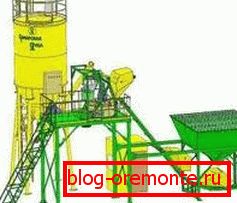 Rychle namontovaná betonárna Rychle namontovaná betonárna