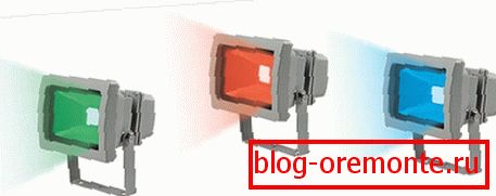 Barevné LED reflektory