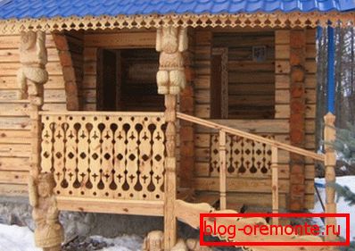 dřevěný dům veranda design