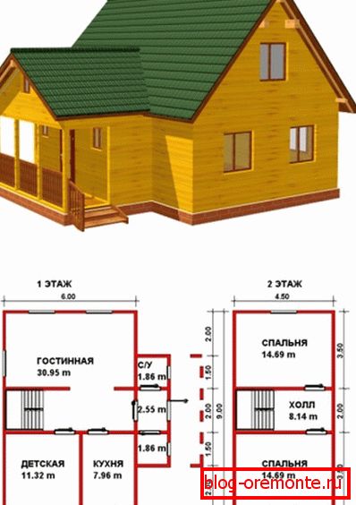 Dům dřeva s půdorysy Dům dřeva s půdorysy