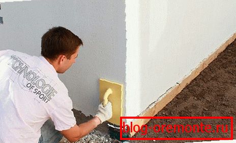 Přední omítka na polyfoam a polyfoam