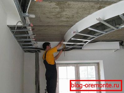 Proces vytváření dvouúrovňového stropu Proces vytváření dvouúrovňového stropu