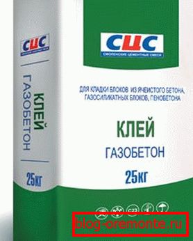 Lepidlo na pórobetonové bloky. Lepidlo na pórobetonové bloky.