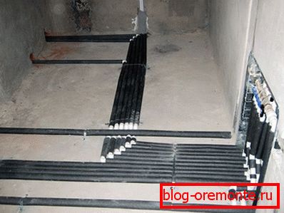 Montáž polypropylenových trubek na teplou podlahu