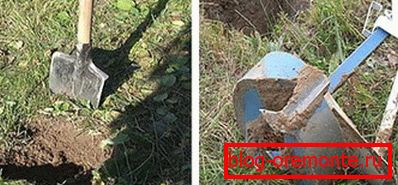 Můžete kopat lopatou a pomocí dírky je možné vytvořit drážky Můžete kopat lopatou a pomocí dírky je možné vytvořit drážky