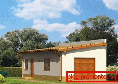 Garáž s lehkou střechou