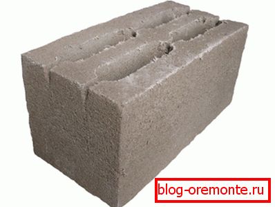 Na foto - dokončené opilkobetonny bloku Na foto - dokončené opilkobetonny bloku