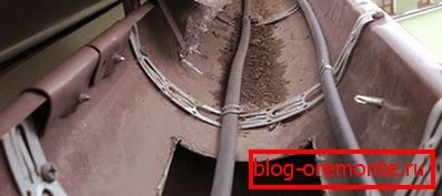 Topný kabel v žlabu