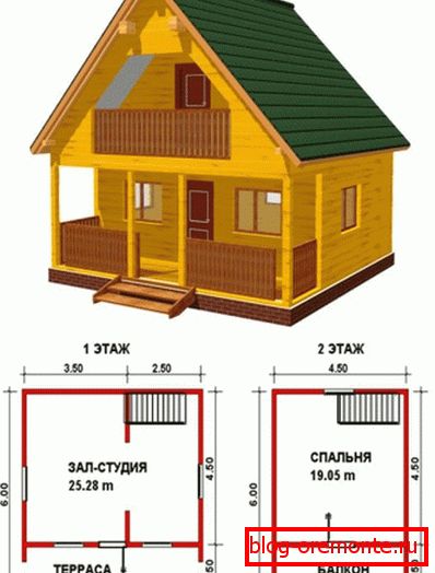Malý, ale prostorný dvoupodlažní dům. Malý, ale prostorný dvoupodlažní dům.
