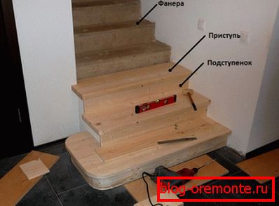Betonové schodiště деревом Betonové schodiště деревом