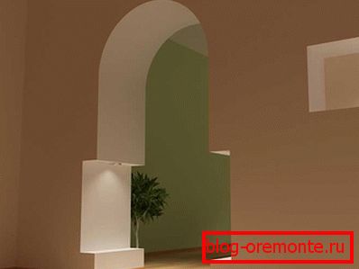 Obloukové dveře v moderním stylu konstrukce klenutých otevíracích záclon