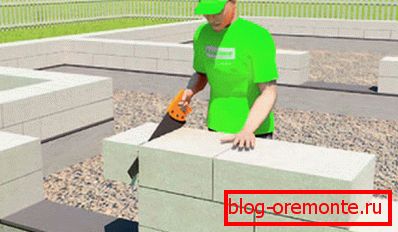 Montáž pórobetonových bloků Montáž pórobetonových bloků