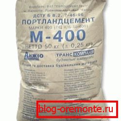 Portlandský cement M400 v sáčku o hmotnosti 50 kg Portlandský cement M400 v sáčku o hmotnosti 50 kg