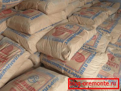 Portlandský cement ve standardním obalu Portlandský cement ve standardním obalu