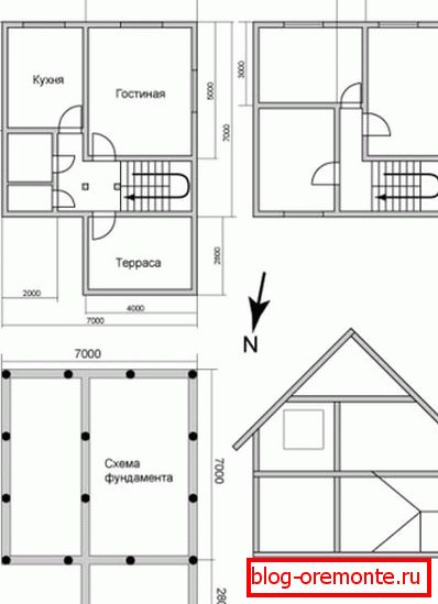 Ukázkový projektový deník domu 7x7 metrů Ukázkový projektový deník domu 7x7 metrů