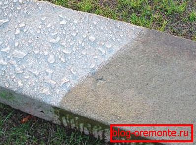Příklad absorpce povrchu před a po zpracování Příklad absorpce povrchu před a po zpracování