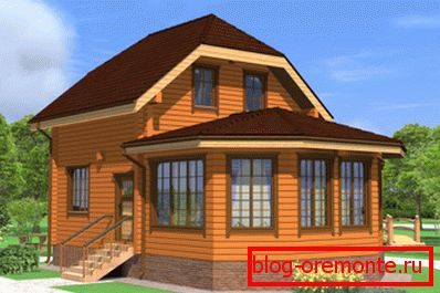 Projekt domu s přiloženou prosklenou verandou Projekt domu s přiloženou prosklenou verandou