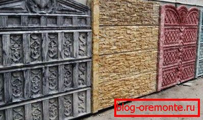 Různé konstrukční provedení betonových profilů pro ploty Různé konstrukční provedení betonových profilů pro ploty