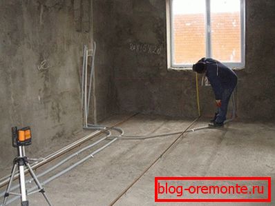 Označení podlahy pomocí laserové hladiny