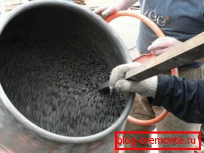 Samostatná příprava betonového řešení. Samostatná příprava betonového řešení.