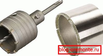 Vlevo - vlevo, vpravo - diamantový betonový řezák Vlevo - vlevo, vpravo - diamantový betonový řezák