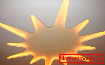 Podsvícené sádrokartonové slunce Podsvícené sádrokartonové slunce