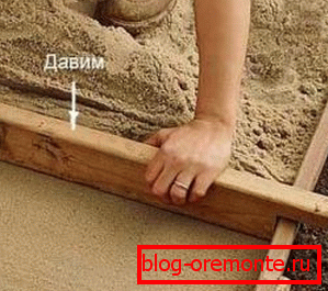 Vytvoření pískového polštáře Vytvoření pískového polštáře