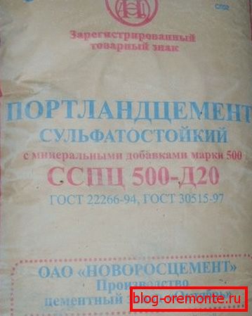 Síran odolný cement. Síran odolný cement.
