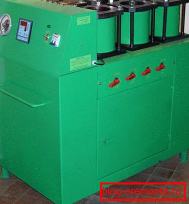 Instalace pro testování odolnosti proti vodě. Instalace pro testování odolnosti proti vodě.