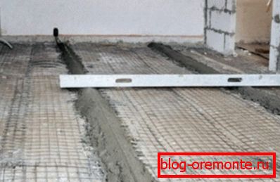 Vyrovnání podlahy majáky Vyrovnání podlahy majáky