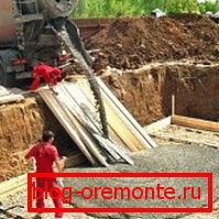 Nalévání betonu směšovačem Nalévání betonu směšovačem
