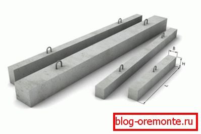 Železobetonové překlady různých typů Železobetonové překlady různých typů
